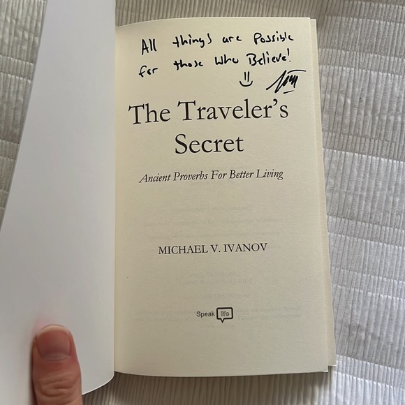 Author signed book-The Traveler’s Secret: Ancient Proverbs for Better Living - Picture 2 of 6